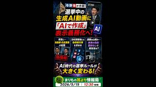 AI偽動画、ついに規制へ…選挙が危ない #ニュース解説 #一分でわかる #時事ネタ #生成AI #選挙 #SNS #日本経済