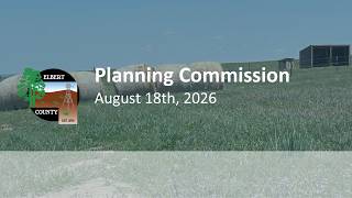 Elbert County - Planning Commission - 8/18/2026