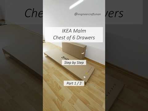 IKEA Malm Chest of 6 Drawers - Part 1/2 #diyassembly #ikea #malm