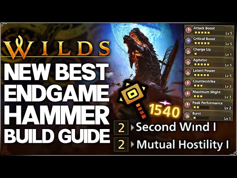 Monster Hunter Wilds - New Best OP Hammer Build - Highest Damage Possible - AT Title Update 4 Guide!