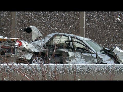 Video of 70-car pileup on Route 581 in Cumberland County, Pennsylvania