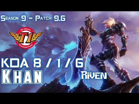 SKT Khan RIVEN vs MALPHITE Top - Patch 9.6 KR Ranked