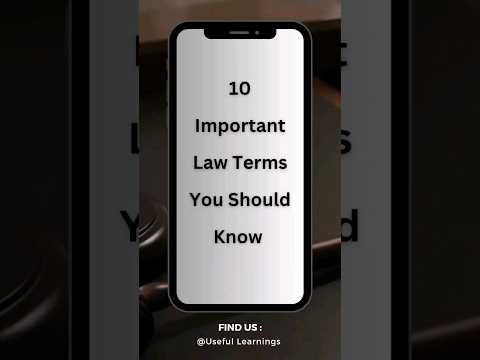 10 Important Law Terms You Should Know | Law Terminology