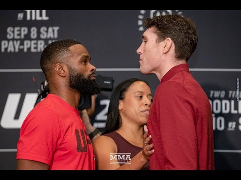 UFC 228: Tyron Woodley vs. Darren Till Media Day Staredown - MMA Fighting