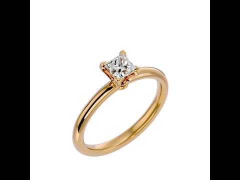 Inel de Logodna Radiant Princess Aur Alb 18k Genuine Diamants - Carla
