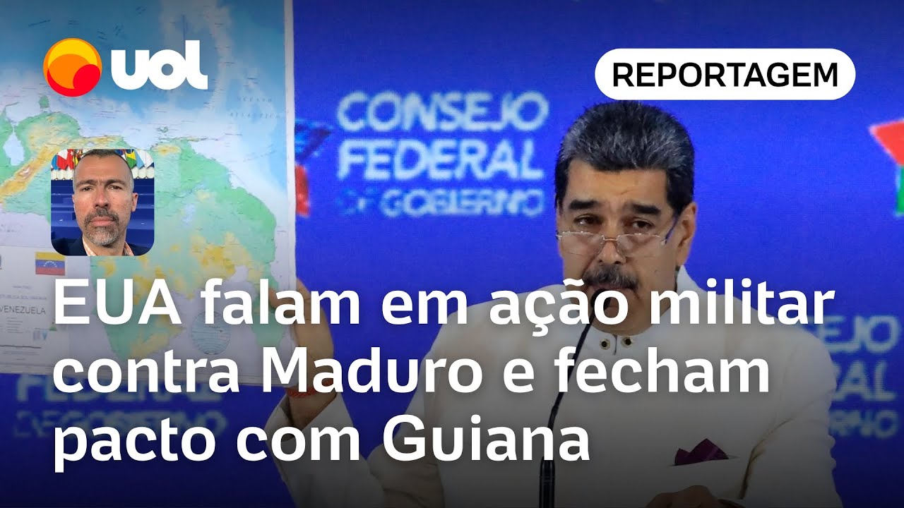 EUA falam em ação militar contra Maduro e fecham pacto de defesa com Guiana