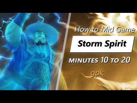 gpk mid game Storm Spirit | Minute 10 to 20