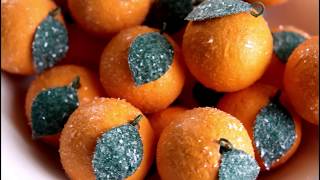 How to Make a Sugared Orange Spun Cotton Ornament