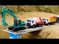Bridge Construction Vehicles Excavator Crane Truck And Rescue Police Car BIBO TOYS