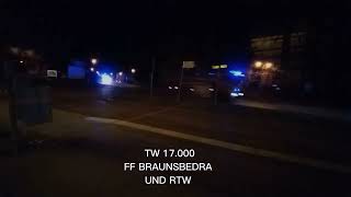 DIE FF BRAUNSBEDRA AUF EINSATZFAHRT.