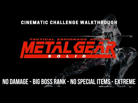Metal Gear Solid [PS1] No Damage, Big Boss Rank, Cinematic Challenge Walkthrough