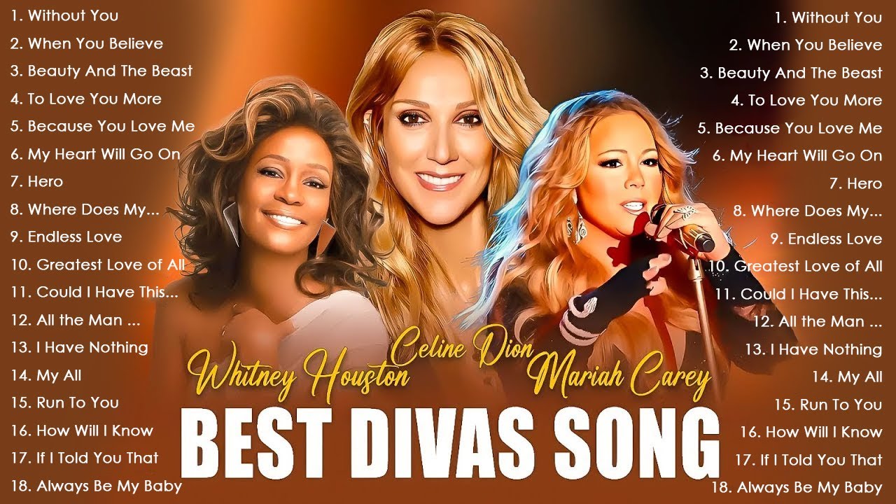 Greatest Hits 80s 90s 💖 Whitney Houston, Mariah Carey, Celine Dion Full Live Best of World Divas