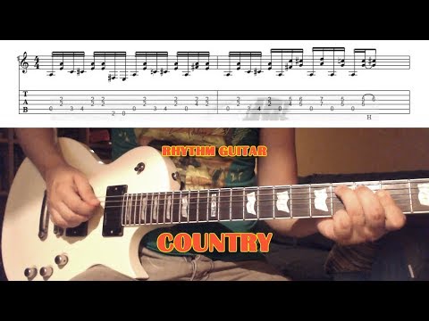 Country Rhythm GUITAR LESSON with TAB