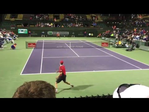 Donald Young vs. Andreas Seppi Highlights at Indian Wells 2016 [Court Level View HD]