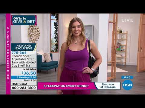 Rhonda Shear Adjustable Strap Tank with Molded Cup Shelf...