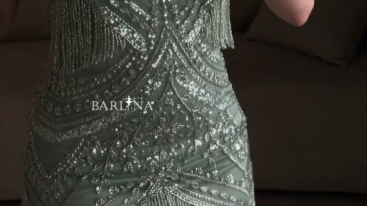 Tiffany sequined dress with a soft neckline - XXL