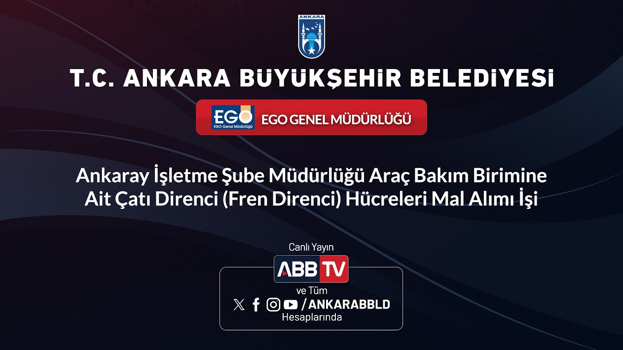 EGO GENEL MÜD.-Araç Bakım BirimineAit Çatı Direnci (Fren Direnci) Hücreleri Mal Alımı İşi