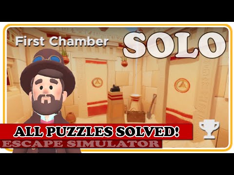 FIRST CHAMBER (All Puzzles Solved!) in Escape Simulator | Full Commentary & Walkthrough!
