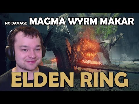 Magma Wyrm Makar No Damage Boss Fight in Elden Ring no hit solo melee