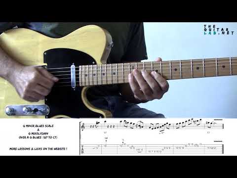 Modern Blues Lick : Blues Scale & Mixolydian -TheGuitarLab.net