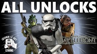 Star Wars Battlefront - ALL UNLOCKS | Emotes, Customization