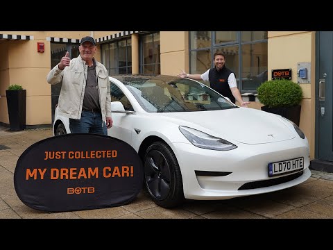 BOTB Winner Andrew Boyle collects his Tesla Model 3!