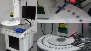 Pen laser marking / engraving, pen laser marking machine with automation table from Wisely Laser
