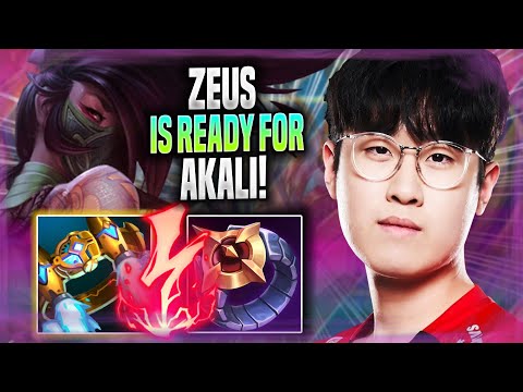 ZEUS IS READY FOR AKALI! - T1 Zeus Plays Akali TOP vs Gangplank! | Season 2022