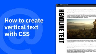 How to create vertical text with CSS