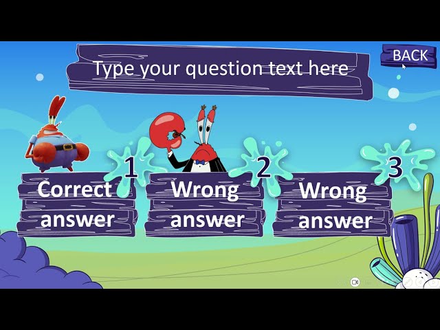 لعبة تفاعلية مفرغة(سبونج بوب)النسخة الإنجليزيةppt