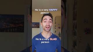 A HAPPY PERSON or A GLAD PERSON? | English Adjectives With Specific Positions In The Sentence