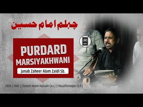 Zaheer Alam Zaidi || Purdard Marsiyakhwani || Chelum Imam Hussain (a.s.) || #MehdiChannel