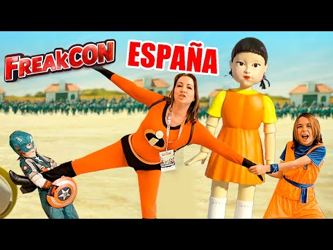 EL JUEGO DEL CALAMAR ¡¡REAL!! En España  // Vlogs en Familia // freakcon