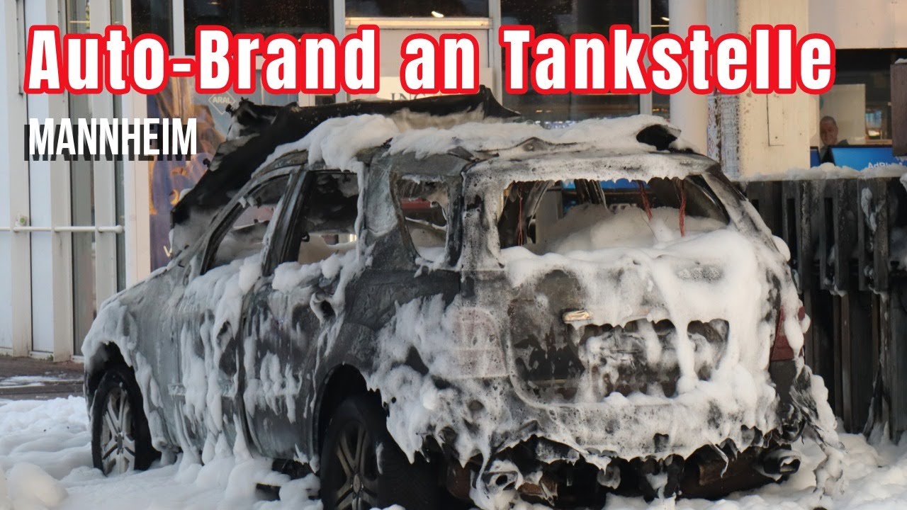 Auto-Brand an Tankstelle - 150.000 € Schaden