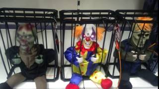 Halloween Animated Prisoner In Cage - Skeleton, clown, zombie NEW HALLOWEEN PARTY DECORATION