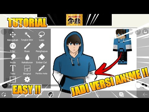 TUTORIAL HOW TO MAKE OUR MINECRAFT FAN ART SKIN !!