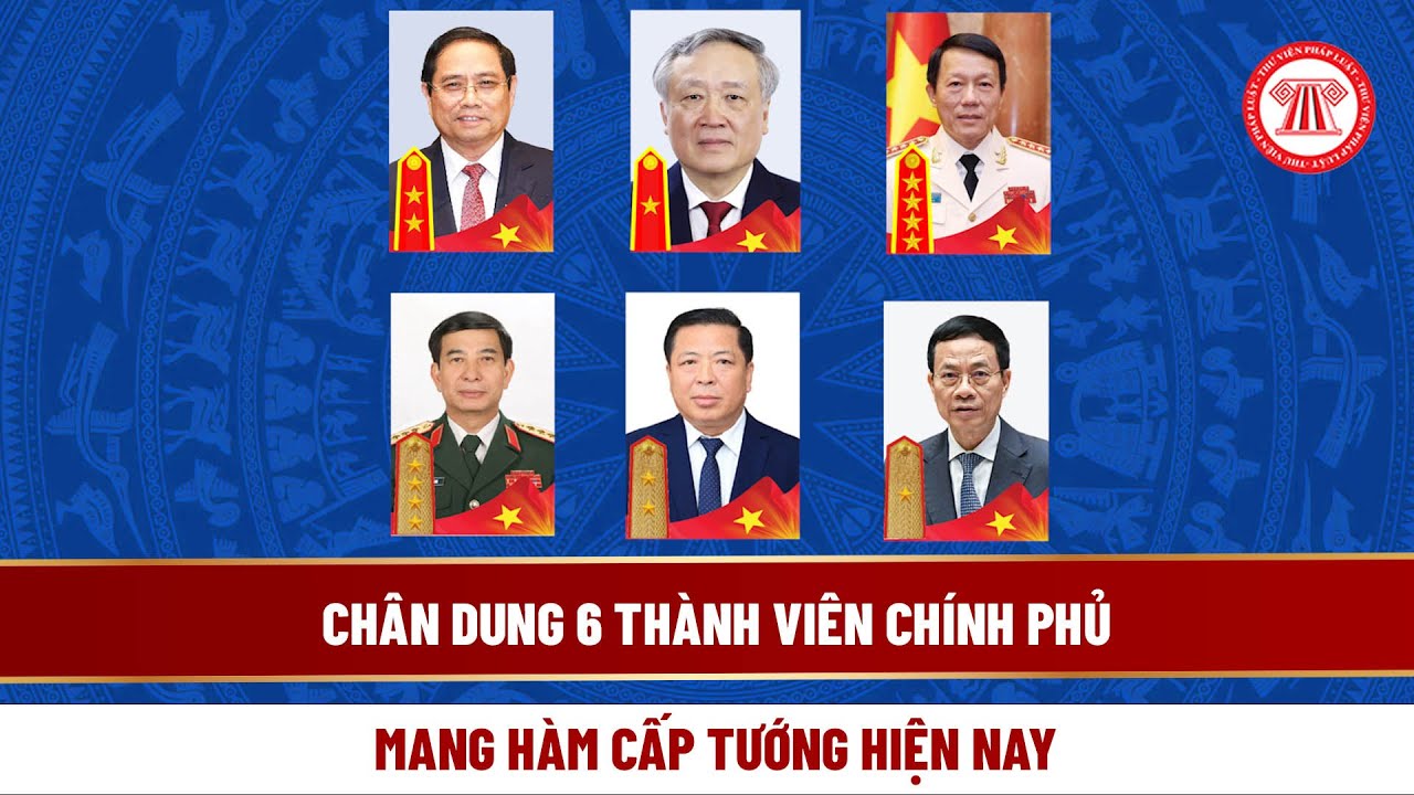 Chân dung 6 thành viên Chính phủ mang hàm cấp tướng hiện nay