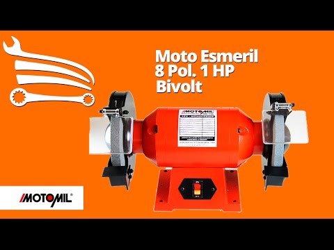 Moto Esmeril com Rebolo de 8 Pol. 1,0 HP Monofásico Bivolt - Video