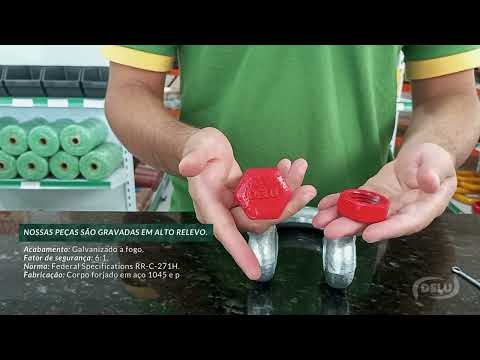 Manilha Delu Curva Pesada Galv. PPC 8.5 Ton 1 Polegada