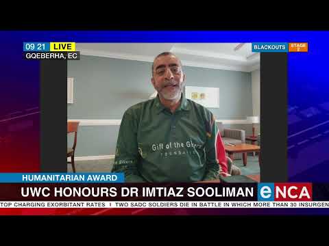 Humanitarian Award UWC honours Dr Imtiaz Sooliman