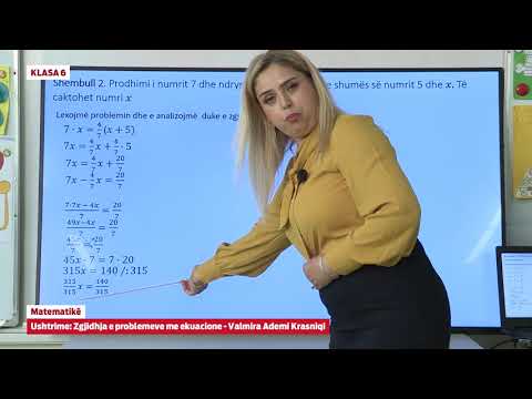 e Mesimi Klasa 6 - 6051 Matematikë - Ushtrime - Zgjidhja e problemeve me ekuacione