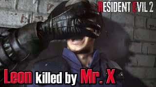 Resident Evil 2 Remake - Leon killed by Mr. X (Tyrant)