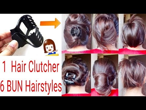 6 BUN HAIRSTYLE FOR THIN TO  Видео