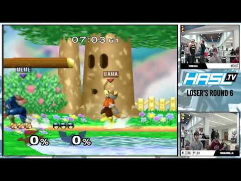vsHsv1.04 – Moist (C Falcon) vs Alex16 (Fox) – Losers Top 8 – Melee