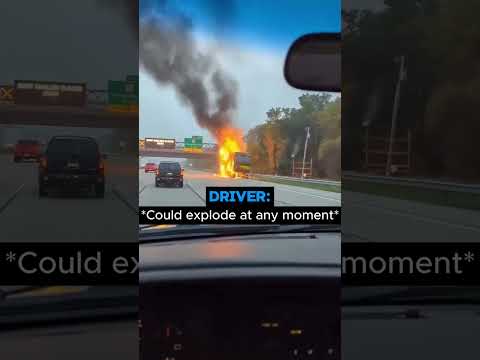 Dramatic Video Captures Garbage Truck Explosion