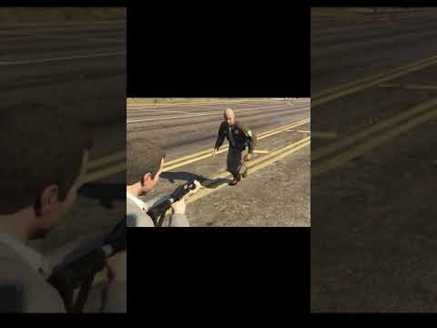 GTA 5 police humiliation revenge shot with shotgun | May 2021 | Rockstar rocket launcher #Shorts