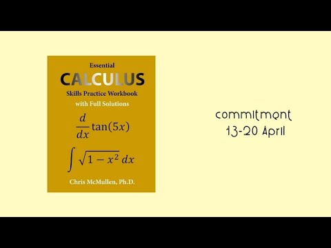 I'm making a commitment to finish calculus in a few days