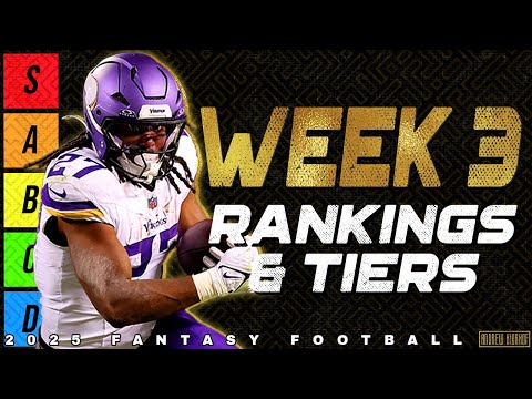 Week 3 Running Back Rankings & Tiers - 2025 Fantasy Football