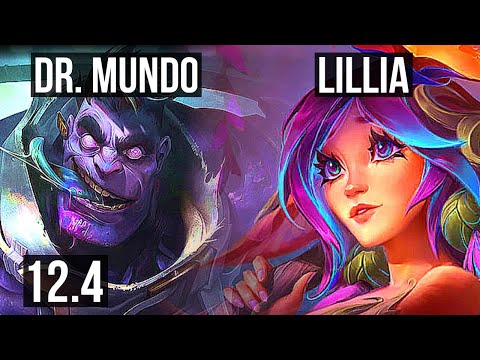 DR. MUNDO vs LILLIA (TOP) | 6/0/10, 500+ games, 800K mastery, Dominating | KR Diamond | 12.4