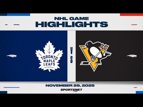 NHL Highlights | Maple Leafs vs. Penguins - November 29, 2025